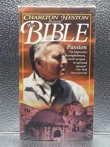 Charlton Heston Presents The Bible Passion 1993 VHS New Factory Sealed Videotape - Picture 1 of 8