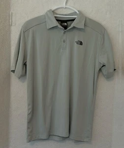 The North Face Polo Shirt Mens Medium Short Sleeve Gray - Picture 1 of 6