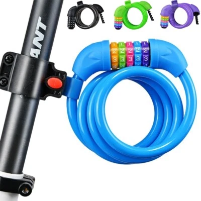 ROCKBROS Bicycle Chain Lock 11mm Thick Security Anti Theft Adjustable Cable Lock - Image 1 of 4