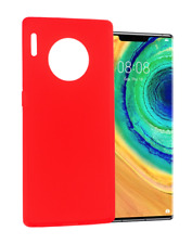 Funda Huawei Mate 30 Pro (4G) Carcasa Gel TPU Silicona PTG + Protector Rojo