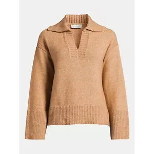 Free Assembly Womens Wide Collar Sweater Pullover Long Sleeves Midweight Size XS - Picture 1 of 5