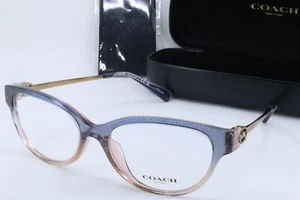 Gafas Coach HC6171U Brillo Violeta Melocotón Ojo de Gato Mujer Borde Completo 55-17-140 - Imagen 1 de 6