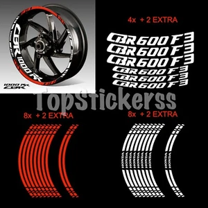 Honda CBR 600 F3 adesivi cerchi moto cbr600f3 cross strisce adesivo decal - Foto 1 di 4