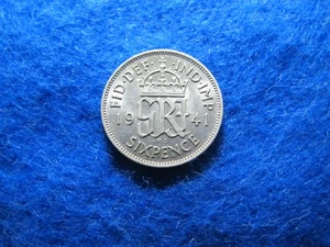 1941 Großbritannien Silber Sixpence - glänzend hochwertig - Bild 1 von 2