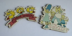 The Simpsons Family 2 Piece Refrigerator Magnet Lot- Vintage 1990 Maggie - Picture 1 of 10