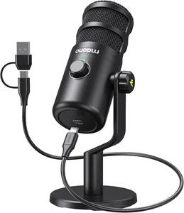 MAONO USB Dynamic Microphone Podcast Recording Mic, Gain Knob, Plug/Play PD-100U - Picture 1 of 12