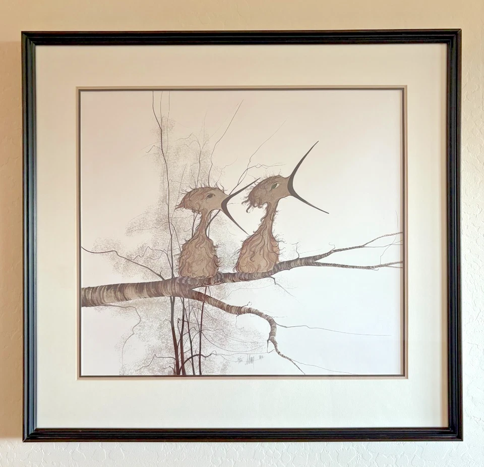 P. Buckley Moss "Loudmouths" 1984 Enmarcado Firmado 265/1000 Impresión Rara. Foto 1 de 3