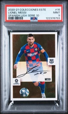Autógrafo LIONEL MESSI 2020-21 Panini Liga Española Serie 10 PSA 9 #16 Automático Como Nuevo Foto 1 de 2