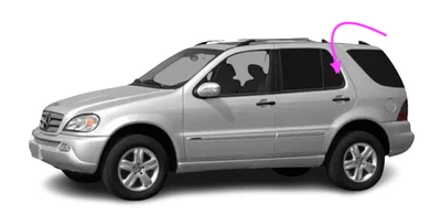 Se adapta a: 98-05 Mercedes Benz ML320,350,430,500,55AMG 4D conductor trasero izquierdo ventilación vidrio Foto 1 de 4