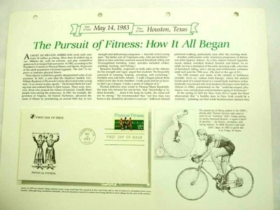 Physical Fitness-with Story & Info Sheet,1st Day of Issue May 14,1983 - Image 1 of 4
