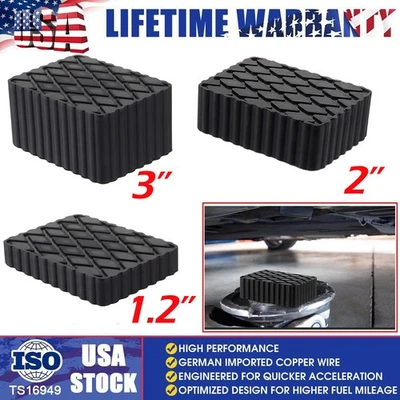 4X Solid Rubber Auto Lift Block Spacer Pad Heavy-Duty for Automobile Lifts,Jacks - Image 1 of 4