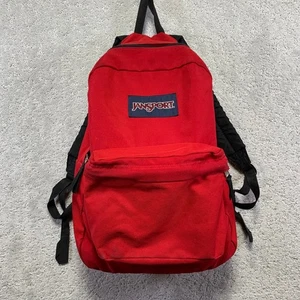 JanSport Superbreak Backpack Red Book Bag School Travel Lightweight Durable - Picture 1 of 16