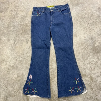 Vintage JNCO Jeans Mujer 17 Campanas Y2k Acampanado Campana Fondo Floral Patín Grunge Foto 1 de 4