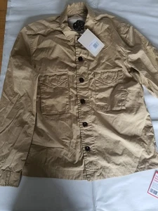 Pretty Green Cotton Button Through Overshirt L Sand - Picture 1 of 7