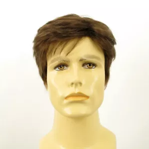 Short Wig For Men Natural Hair dark Blond Ref Alain 8 - Imagen 1 de 8