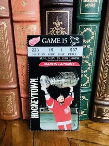 San Jose Sharks vs. Detroit Red Wings Ticket Stub 29. November 1998 Joe Louis Arena - Bild 1 von 3