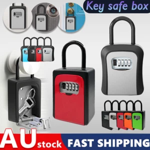Key Safe Storage Lock Box Combination Padlock Security Home Outdoor Inn - Picture 1 of 22