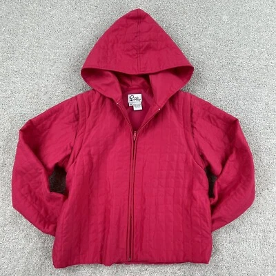 Lilly Pulitzer Sudadera con Capucha Chaqueta Chaleco Niñas 10 L Rosa Acolchado Convertir Cremallera Manga Foto 1 de 4