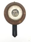 Antique Word &amp; Works Barometer Weather Wood Framed Germany