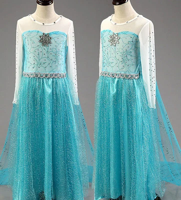 BABYCAT COLLECTION Kinder Mädchen Kostüm Kleid Prinzessin Elsa Frozen Eiskönigin Cosplay Ball BC233