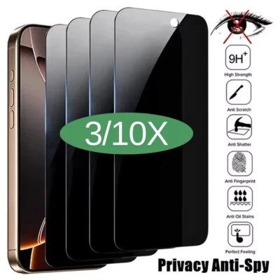Protector de Pantalla Privacidad Anti Espía Privado Vidrio Templado Para iPhone 16 15 14 13 Foto 1 de 4