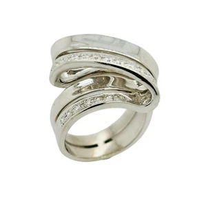 18ct White Gold Brilliant Cut .20ct TDW Diamond Dress Ring 13.7g Size N RRP$3900 - Picture 1 of 8
