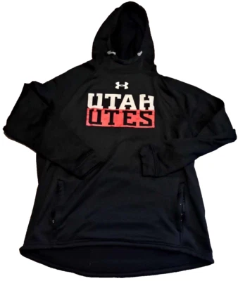 Under Armour Utah Utes Hoodie Sweatshirt Womens XL Black Long Sleeve Pullover - Image 1 of 4