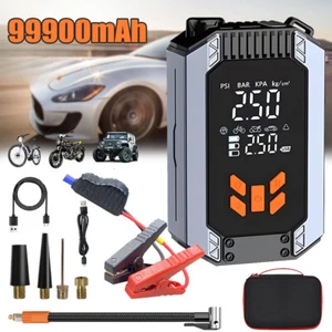 Car Jump Starter Booster Jumper w/ Air Compressor Inflator Pump Battery Charger - Picture 1 of 12