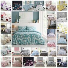 Reversible Duvet Quilt Cover Bedding Set Single Double King Size With Pillowcase
