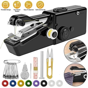 Mini Handheld Cordless Sewing Machine Hand Held Thread Stitch Clothes Portable~ - Picture 1 of 12