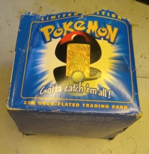 Poliwhirl 1999 Pokemon 23K Gold-Plated Trading Card Ball by Burger King Blue - Picture 1 of 4