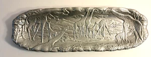 Vintage Arthur Court Serving Tray 1988 Giraffe Safari Aluminum Metal 19" - Picture 1 of 14