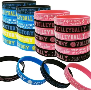 Oringaga 36PCS Volleyball Motivational Rubber Bracelets - Sports/Volleyball Part - Picture 1 of 12