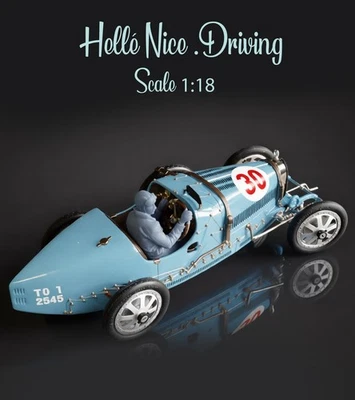 Hellé Nice figura da autista NON VERNICIATA per 1:18 CMC BUGATTI tipo 35... - Immagine 1 di 4