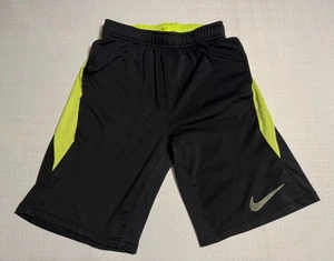 Nike Dri-Fit Boys Elastic Waist Black & Yellow Basketball Shorts Size Large - Picture 1 of 9