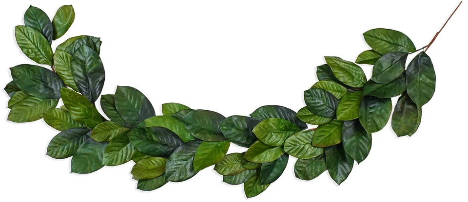 Vita Domi 6 Foot Magnolia Leaf Garland 2 Tone Green Vtd-abf-nf2002