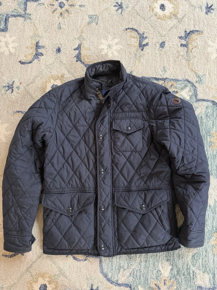 Chaqueta acolchada Ralph Lauren Polo azul diamante para hombre talla pequeña Foto 1 de 4