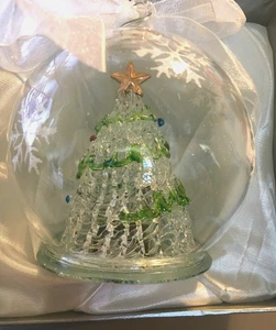 Vidrio Árbol de Navidad Globo Adorno LED Luz Cambiante de Color con Caja de Regalo NUEVO - Imagen 1 de 2