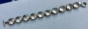 Cezanne Signed Open Back Sparkly Large Rhinestone Bracelet - Picture 1 of 6