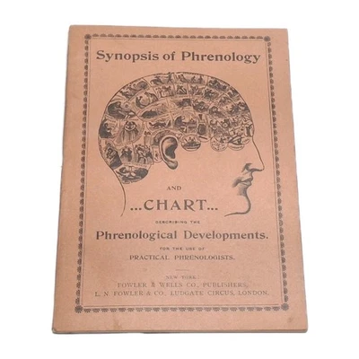 Synopsis In Phrenology & Chart Describing Phrenological Development Booklet 1885 Foto 1 de 4