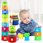Bath Toy Baby Educational Toys Folding Cup Toys Stacking Cups Alphabet Numbers