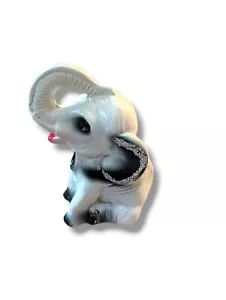 Vintage Chalkware elephant 6.5" with glitter  - Picture 1 of 4