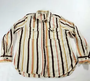 Blusa Ana A New Approach Beige Multicolor Rayas Talla Mujer Pequeña Usada en Excelente Condición!!! - Imagen 1 de 10