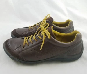 ECCO Biom Grip Leather Sneakers Oxfords Lace-up Shoes Brown 39 / 9 - Picture 1 of 8