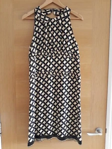 MARNI Cocktail Dress Beige & Black 100% Silk - Size EUR42 / Medium - Picture 1 of 9