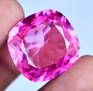 71.55 Ct Natural Pink Ruby Flawless Cushion CERTIFIED JAALI Cut Gem from Mogok - Picture 1 of 7