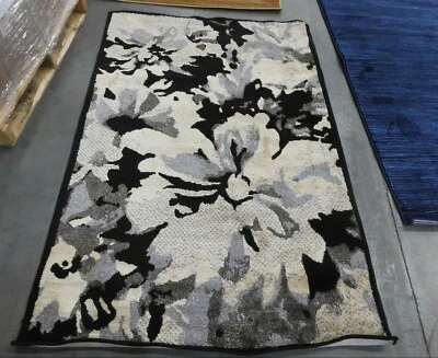 Alfombra de manchas traseras NEGRO/MARFIL 4' X 6', precio reducido 1172621235 KAS118A-4 Foto 1 de 4