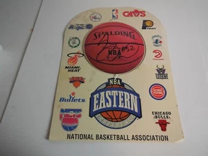 Vintage 1995 Store Display Hängeschild Spalding 2 Unterschriften Shaq & Magic Johnson - Bild 1 von 3