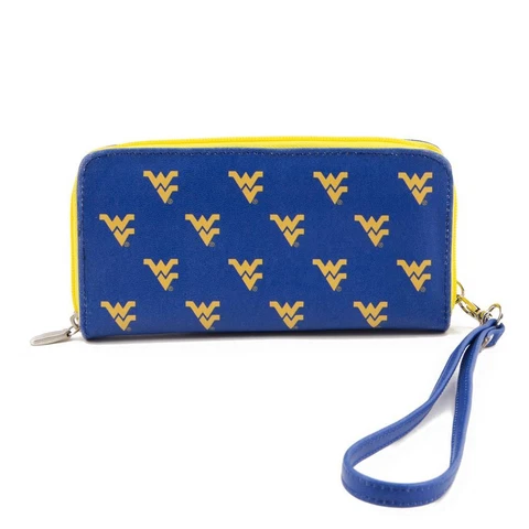 Ladies West Virginia Mountaineers Wristlet Womens Leather Wallet Cellphone Cover