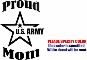 Vinyl Decal Sticker - Proud US Army Mom Car Truck Bumper Window Wall JDM Fun 12" - Picture 1 of 3